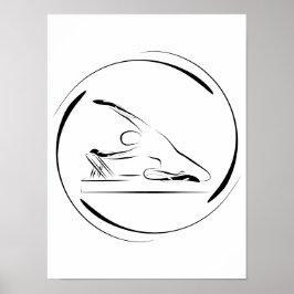 Pilates Meerjungfrau Pose auf dem Reformer Poster