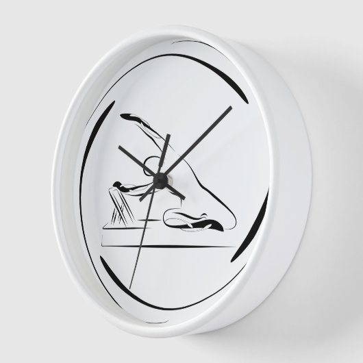 Pilates Meerjungfrau Pose auf dem Reformer Uhr (Winkel)