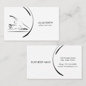 Pilates Meerjungfrau Pose auf dem Reformer Visitenkarte (Vorne/Hinten)