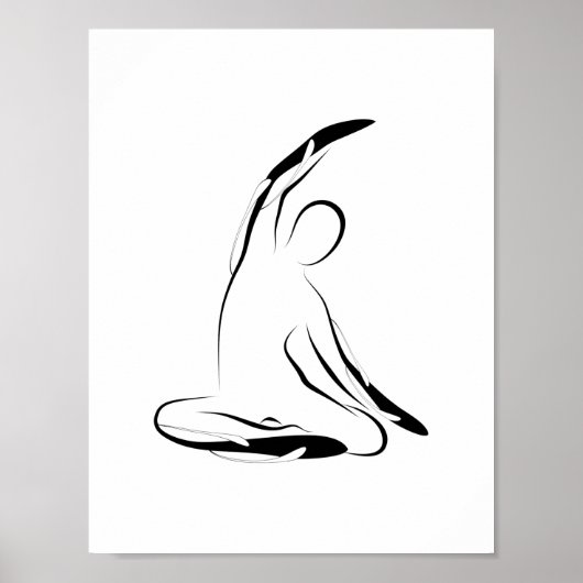 Pilates mermaid Pose Poster (Vorne)