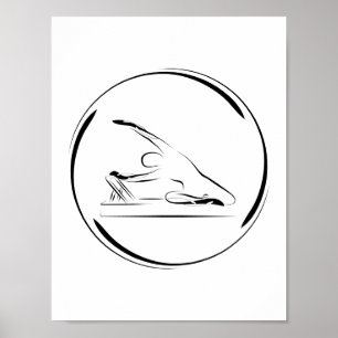 Pilates Mermaid zum Reformer Poster