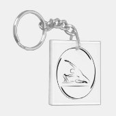 Pilates Mermaid zum Reformer Schlüsselanhänger (Vorderseite links)