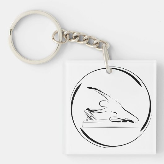 Pilates Mermaid zum Reformer Schlüsselanhänger (Vorderseite)