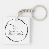 Pilates Mermaid zum Reformer Schlüsselanhänger (Rückseite)