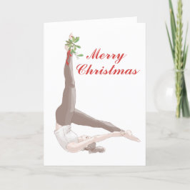 Pilates Mistletoe Weihnachtskarte Feiertagskarte