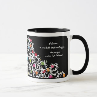 Pilates mit der mobilen Technologie-Tasse, schwarz Tasse