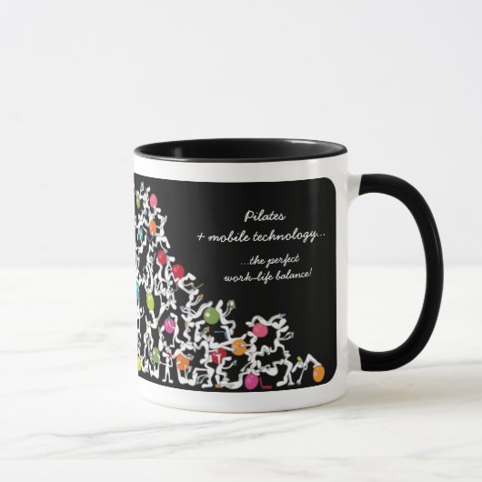 Pilates mit der mobilen Technologie-Tasse, schwarz Tasse (Rechts)