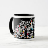 Pilates mit der mobilen Technologie-Tasse, schwarz Tasse (Vorderseite Links)