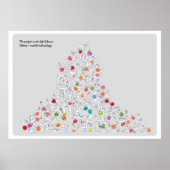 Pilates mit mobiler Technologie Leinwand Poster (Vorne)