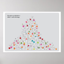 Pilates mit mobiler Technologie Leinwand Poster