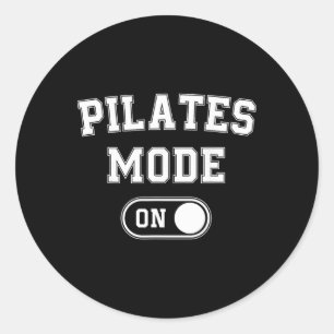 Pilates-Modus eingeschaltet Lustiges Geschenk für Runder Aufkleber