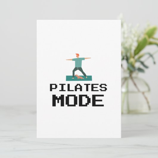 PILATES-MODUS FEIERTAGSKARTE (Stehend Vorderseite)