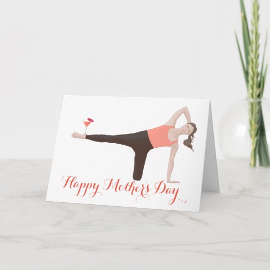 Pilates Mother's Day Side Kick Karte (Vorderseite)