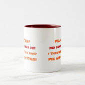 Pilates Nope Pie und Lattes Funny Spaß Zitat Tee Zweifarbige Tasse (Mittel)