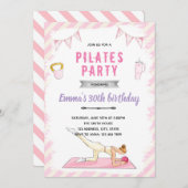 Pilates-Party Einladung (Vorne/Hinten)