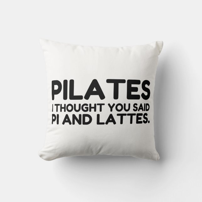 PILATES PI UND LATTE KISSEN (Vorderseite)