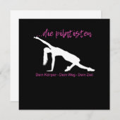 Pilates Pilatisten Sport Fitness Gift Einladung (Vorne/Hinten)