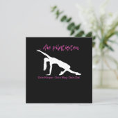Pilates Pilatisten Sport Fitness Gift Einladung (Stehend Vorderseite)