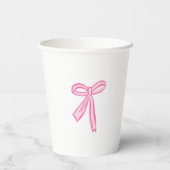 Pilates Pink Coquette Ästhetische Papiertasse Pappbecher (Rückseite)