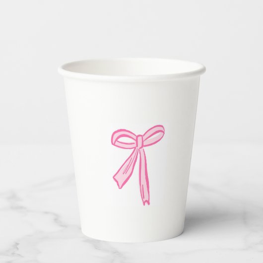 Pilates Pink Coquette Ästhetische Papiertasse Pappbecher (Rückseite)