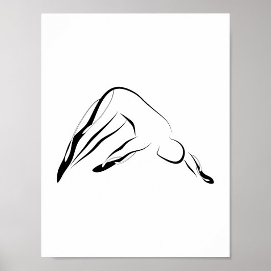 Pilates Pose Abstrakt Pilates Pose Poster (Vorne)