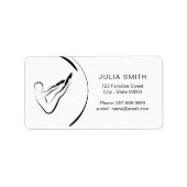 Pilates-Pose Adressaufkleber (Vorne)