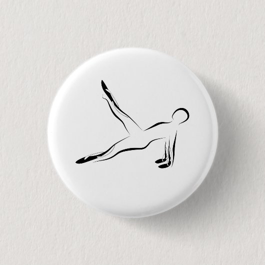 Pilates-Pose Button (Vorderseite)