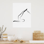 Pilates Pose Kurz Spine Reformer Poster (Küche)