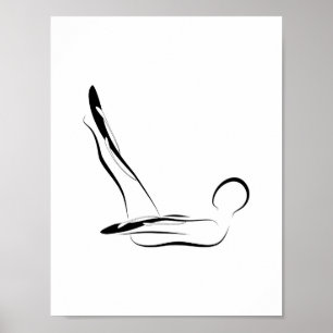 Pilates Pose Minimal Pilates Pose Abstrakt Pilates Poster