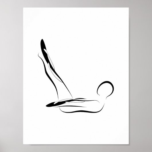 Pilates Pose Minimal Pilates Pose Abstrakt Pilates Poster (Vorne)