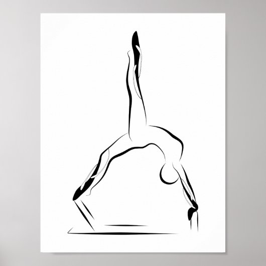 Pilates Pose Minimal Pilates Pose Pilates Reformer Poster (Vorne)