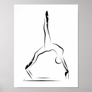 Pilates Pose minimaler Pilates Pose Pilates Poster