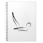 Pilates-Pose Notizblock (Vorderseite)