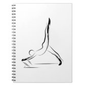 Pilates-Pose Notizblock (Vorderseite)
