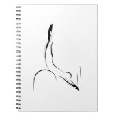 Pilates-Pose Notizblock (Vorderseite)