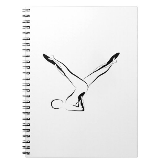 Pilates-Pose Notizblock (Vorderseite)