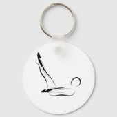 Pilates-Pose Schlüsselanhänger (Vorderseite)