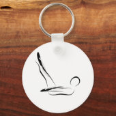 Pilates-Pose Schlüsselanhänger (Vorderseite)