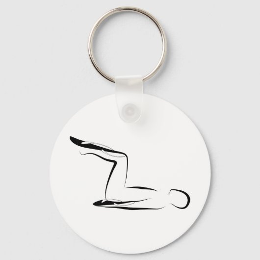 Pilates-Pose Schlüsselanhänger (Vorderseite)