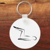 Pilates-Pose Schlüsselanhänger (Vorderseite)