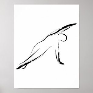Pilates Pose-Seiten-Biegung Pilates Pose Poster