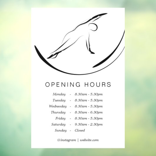 Pilates Pose Side Bend Fensteraufkleber (Blatt 3)