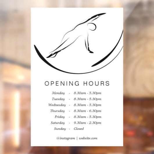 Pilates Pose Side Bend Fensteraufkleber (Blatt 2)