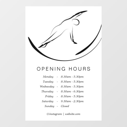 Pilates Pose Side Bend Fensteraufkleber (Blatt)