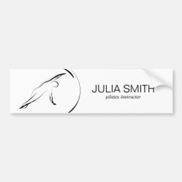 Pilates Pose Side Bend Flyer Autoaufkleber