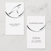 Pilates Pose Side Bend Visitenkarte (Vorne/Hinten)