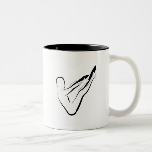 Pilates-Pose Zweifarbige Tasse