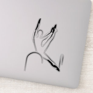 Pilates Poseaufkleber Aufkleber