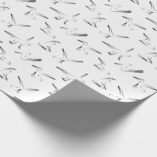 Pilates-Posen Geschenkpapier (Ecke)