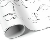 Pilates-Posen Geschenkpapier (Rolleneckpunkt)